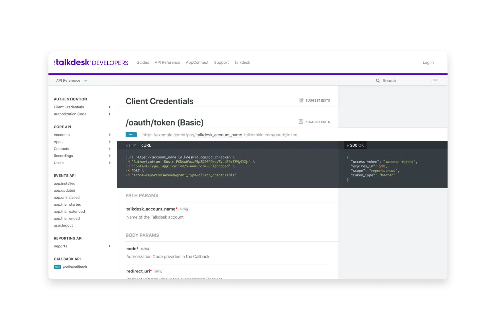 Talkdesk Developers Api Reference