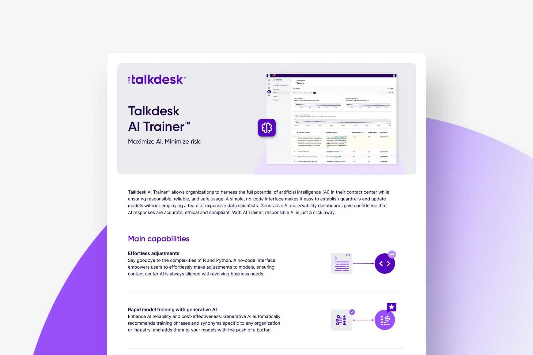 Talkdesk AI Trainer