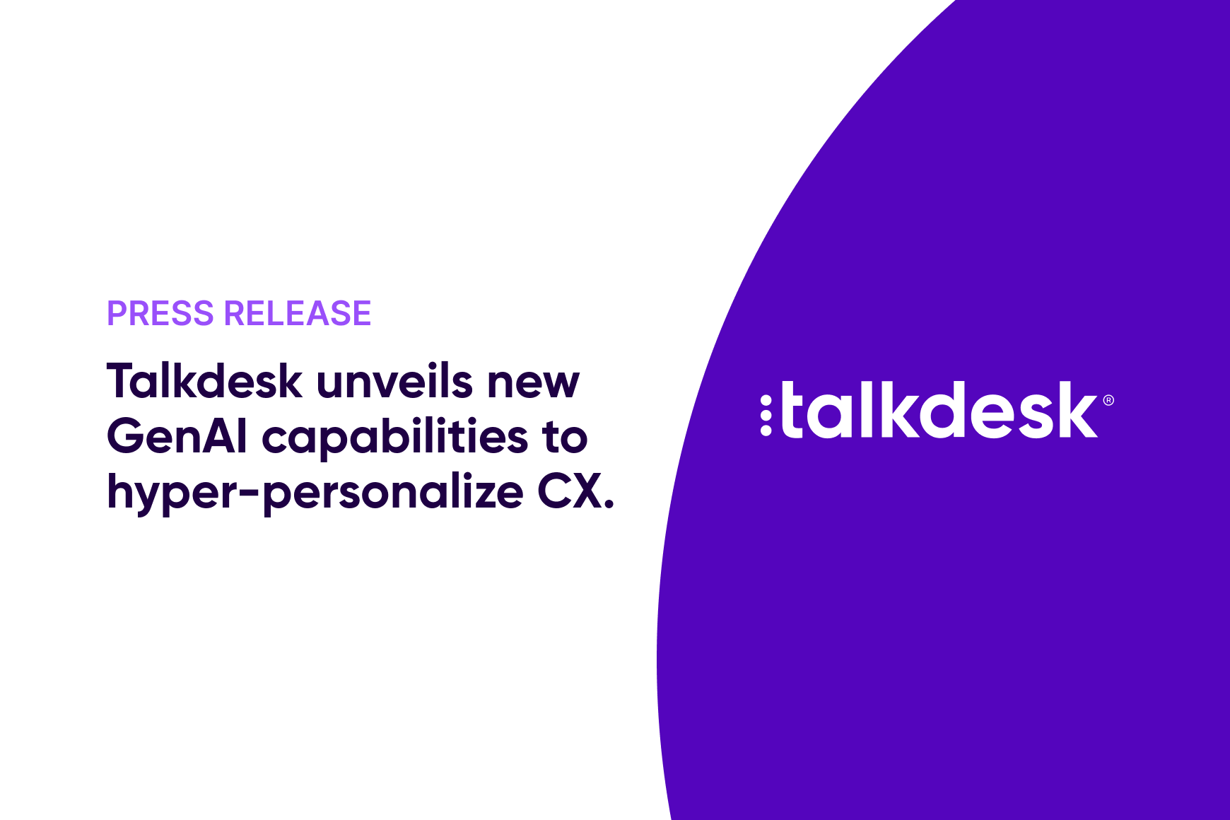Talkdesk unveils new generative artificial intelligence capabilities to hyper-personalize customer experience