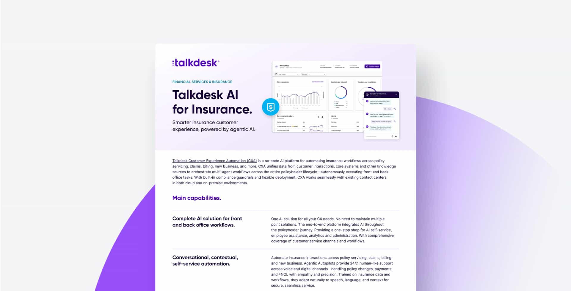 Talkdesk Ai For Insurance
