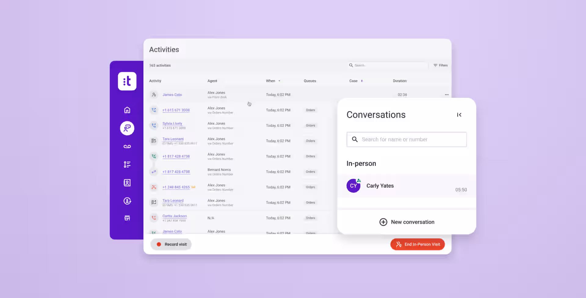 Talkdesk For Stores Conversation Activity