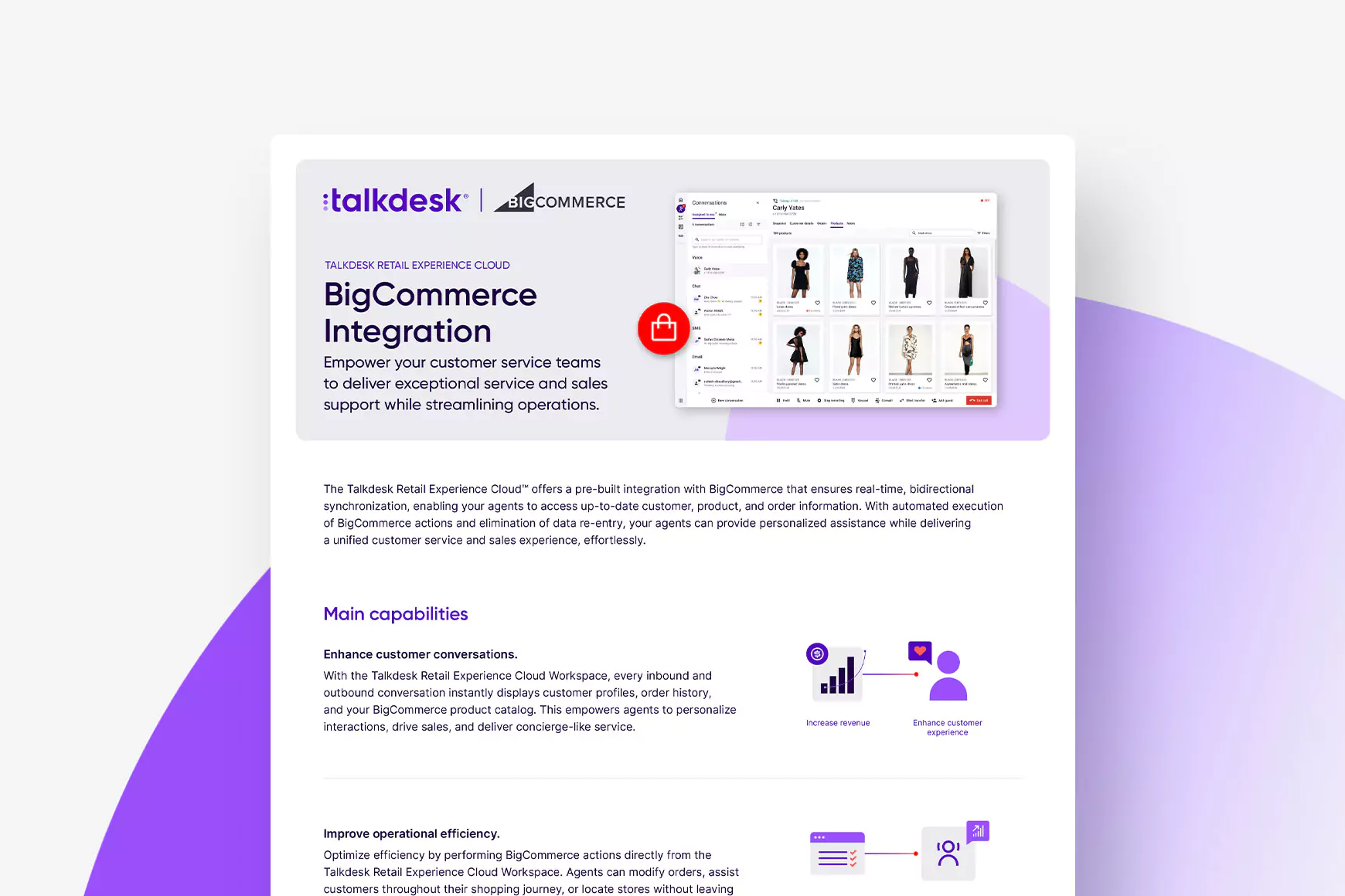 Talkdesk Retail Experience Cloud: BigCommerce Integration