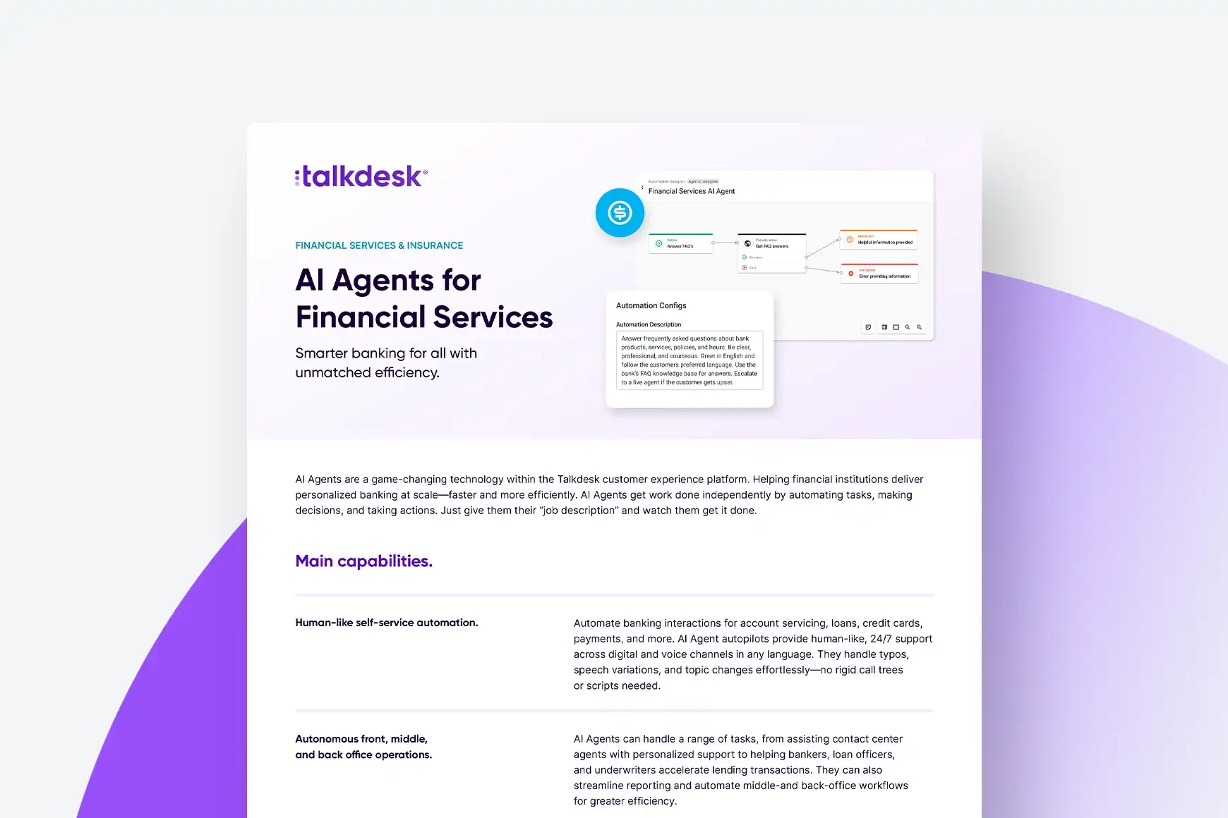 AI Agents for Financial Services.