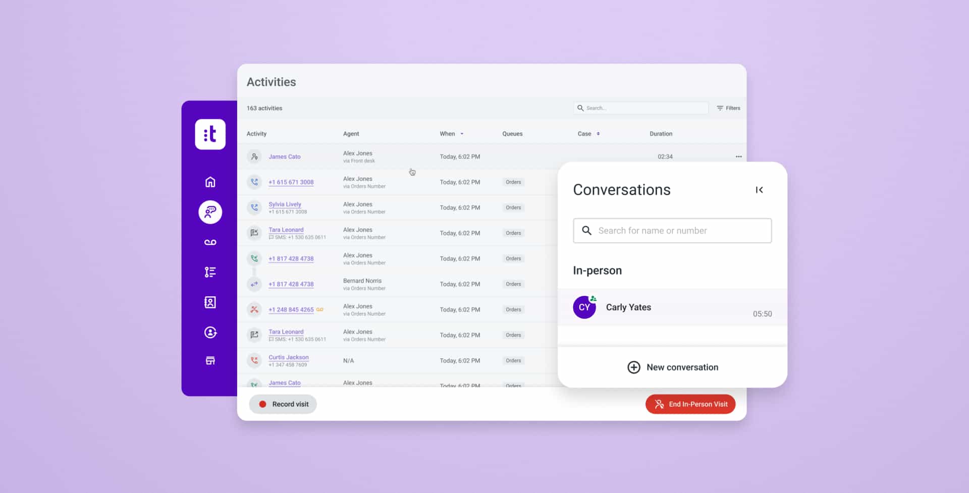 Talkdesk For Stores Conversation Activity