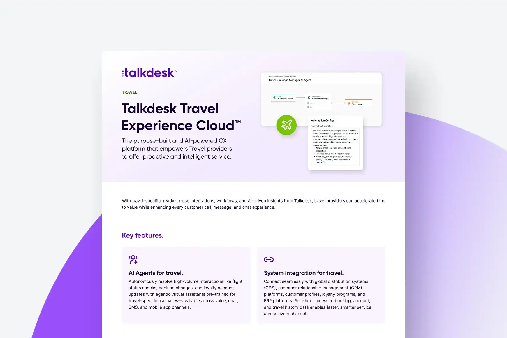 Talkdesk Travel Experience Cloud