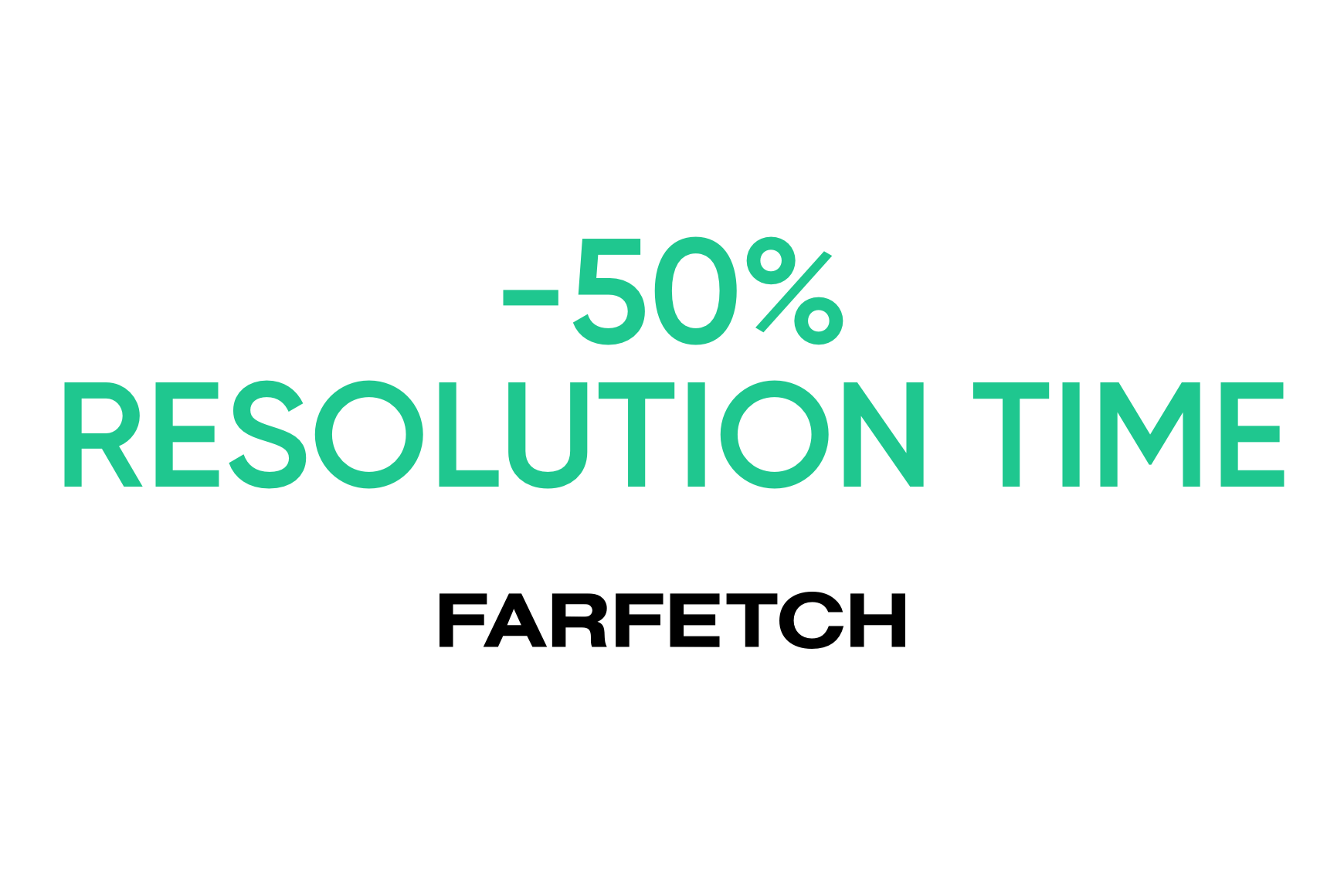 Farfetch : Réduction des temps de traitement / résolution de plus de 50 %.