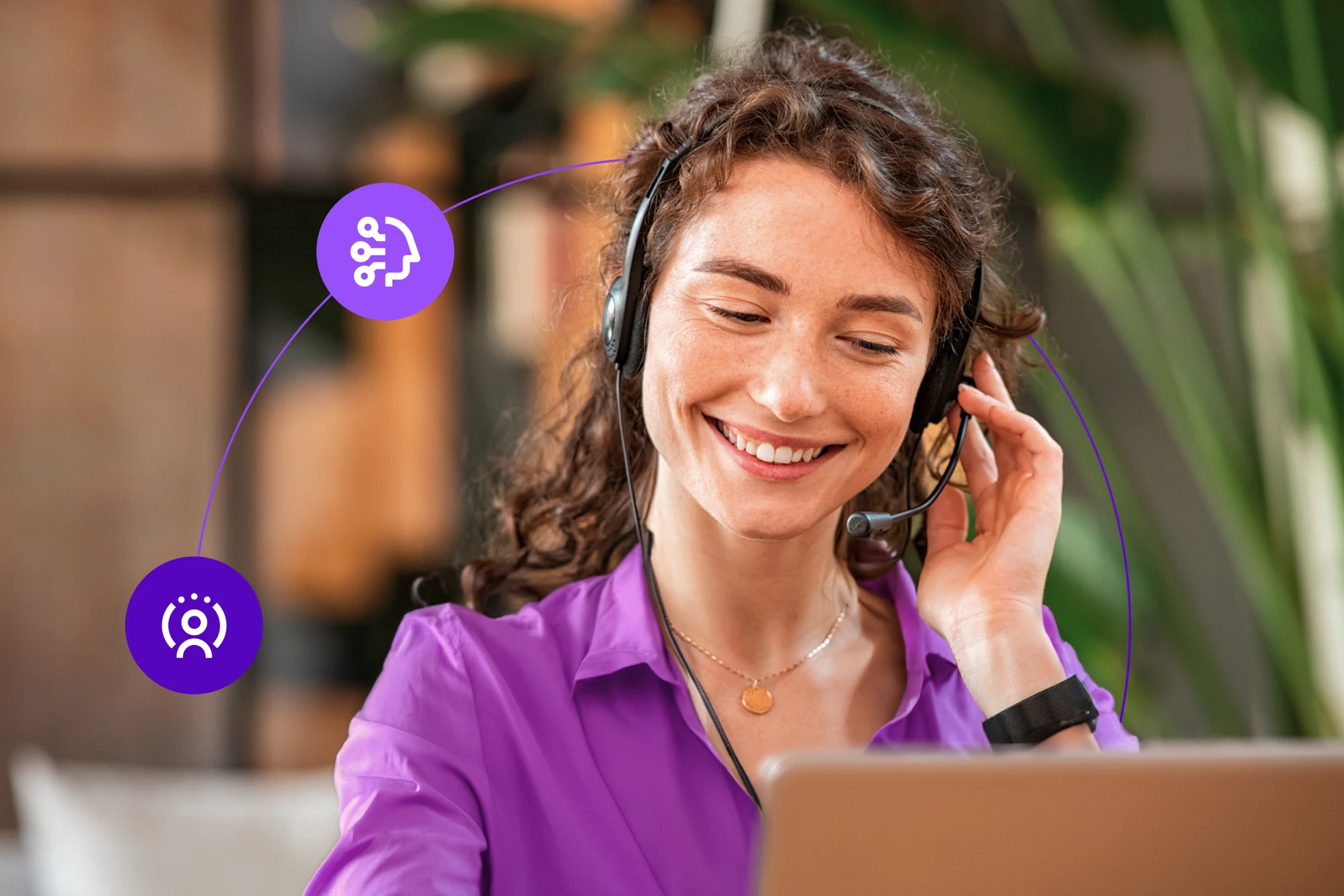 How does AI improve customer service and contact center efficiency?