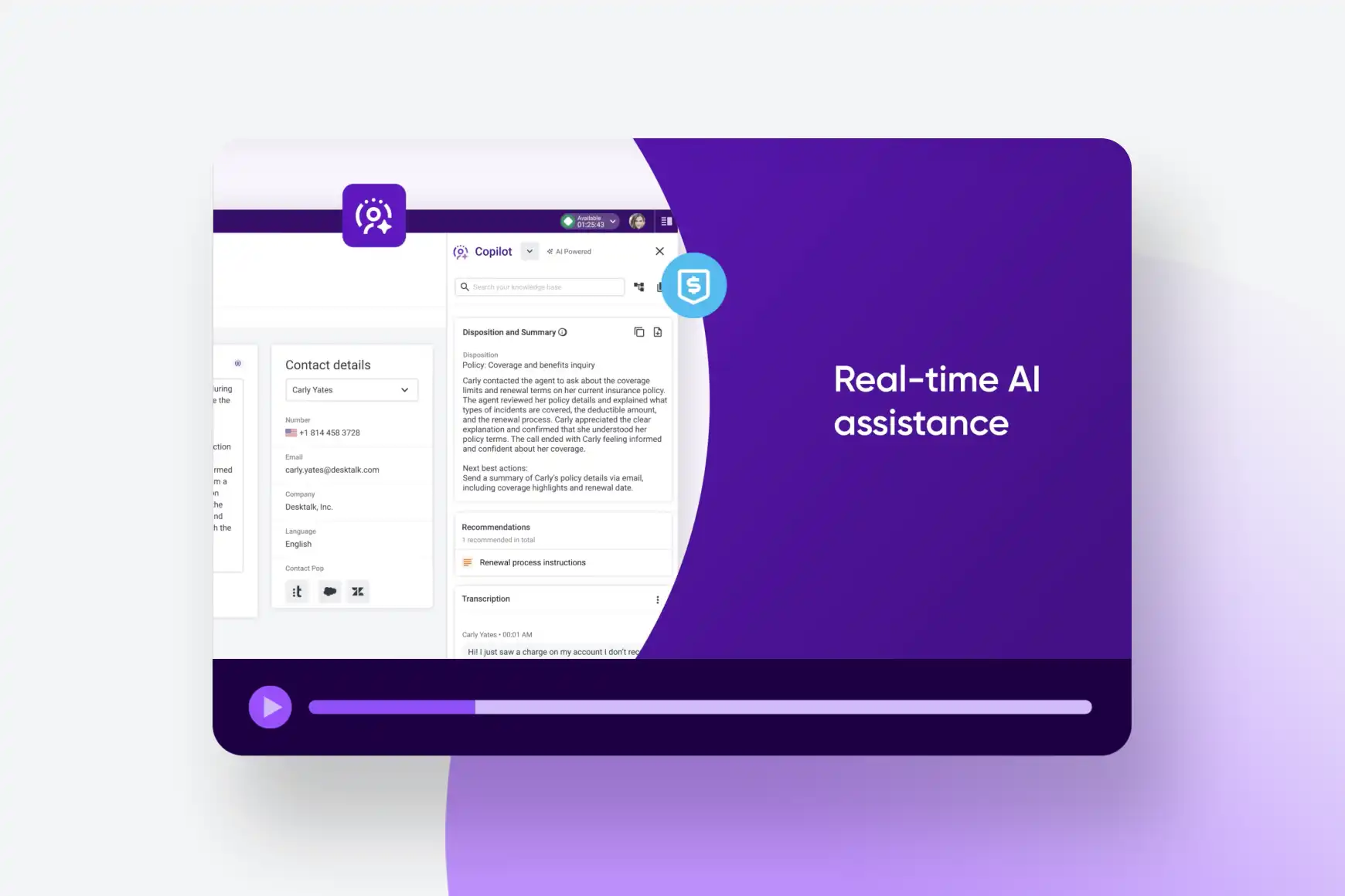 Talkdesk AI for Insurance