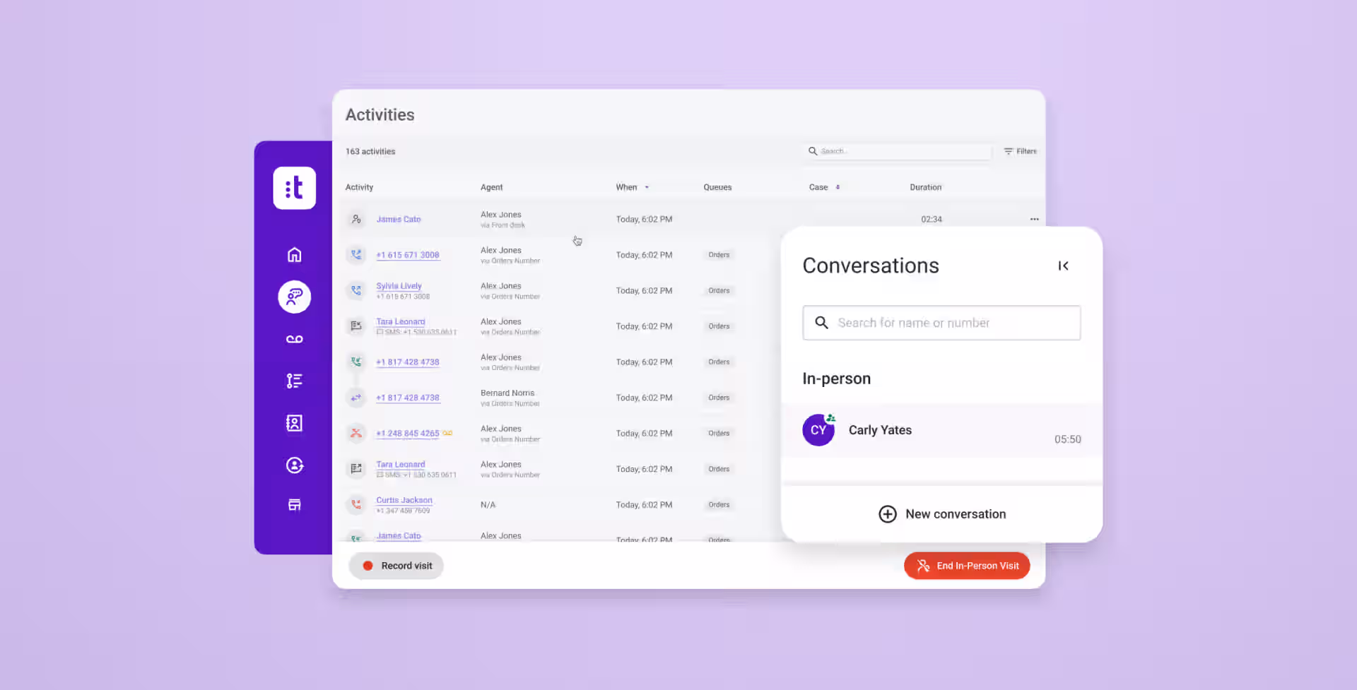 Talkdesk For Stores Conversation Activity